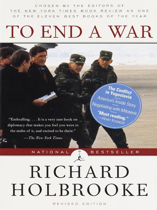 Détails du titre pour To End a War par Richard Holbrooke - Disponible
